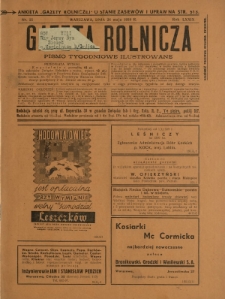 Gazeta Rolnicza : pismo tygodniowe ilustrowane. R. 79, nr 21 (26 maja 1939)