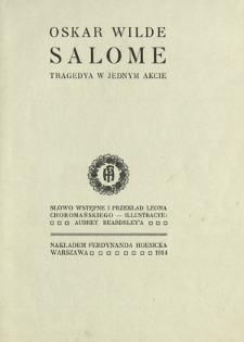 Salome : tragedya w jednym akcie