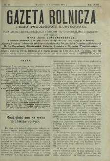 Gazeta Rolnicza : pismo tygodniowe ilustrowane. R. 74, nr 36 (7 września 1934)