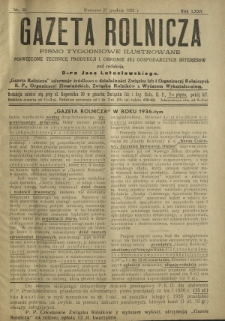 Gazeta Rolnicza : pismo tygodniowe ilustrowane. R. 76, nr 52 (28 grudnia 1936)