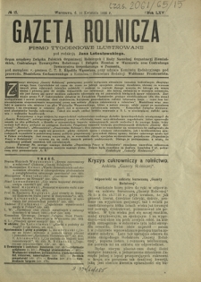 Gazeta Rolnicza : pismo tygodniowe ilustrowane. R. 65, nr 15 (10 kwietnia 1925)