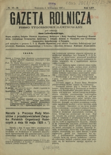 Gazeta Rolnicza : pismo tygodniowe ilustrowane. R. 65, nr 23-24 (12 czerwca 1925)