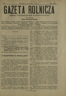 Gazeta Rolnicza : pismo tygodniowe ilustrowane. R. 65, nr 4 (23 stycznia 1925)