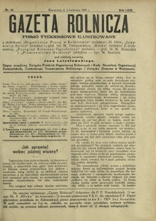 Gazeta Rolnicza : pismo tygodniowe ilustrowane. R. 69, nr 14 (5 kwietnia 1929)