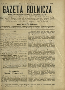 Gazeta Rolnicza : pismo tygodniowe ilustrowane. R. 69, nr 21-22 (28 maja 1929)