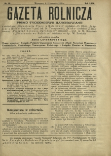 Gazeta Rolnicza : pismo tygodniowe ilustrowane. R. 69, nr 25 (21 czerwca 1929)