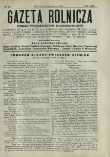 Gazeta Rolnicza : pismo tygodniowe ilustrowane. R. 69, nr 26 (28 czerwca 1929)