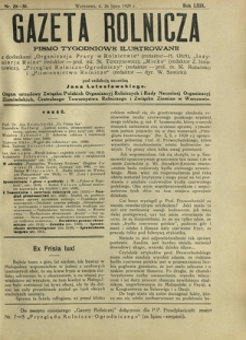 Gazeta Rolnicza : pismo tygodniowe ilustrowane. R. 69, nr 29-30 (26 lipca 1929)