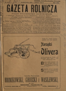 Gazeta Rolnicza : pismo tygodniowe ilustrowane. R. 70, nr 10 (7 marca 1930)
