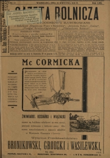 Gazeta Rolnicza : pismo tygodniowe ilustrowane. R. 70, nr 17 (25 kwietnia 1930)