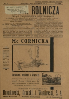 Gazeta Rolnicza : pismo tygodniowe ilustrowane. R. 70, nr 25 (20 czerwca 1930)