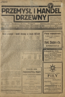 Przemysł i Handel Drzewny / red. Adam Schwarz. R.5, nr 132 (31 grudnia 1929)