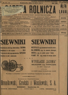 Gazeta Rolnicza : pismo tygodniowe ilustrowane. R. 70, nr 29-30 (25 lipca 1930)