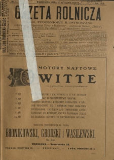 Gazeta Rolnicza : pismo tygodniowe ilustrowane. R. 70, nr 3 (17 stycznia 1930)
