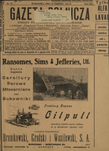 Gazeta Rolnicza : pismo tygodniowe ilustrowane. R. 70, nr 35 (29 sierpnia 1930)
