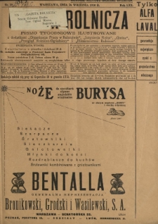 Gazeta Rolnicza : pismo tygodniowe ilustrowane. R. 70, nr 39 (26 września 1930)
