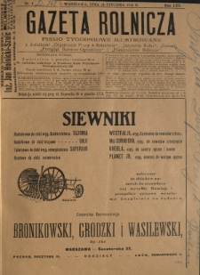 Gazeta Rolnicza : pismo tygodniowe ilustrowane. R. 70, nr 4 (24 stycznia 1930)