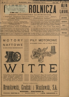 Gazeta Rolnicza : pismo tygodniowe ilustrowane. R. 70, nr 45 (7 listopada 1930)