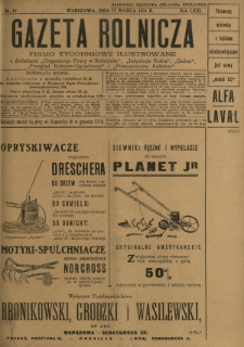 Gazeta Rolnicza : pismo tygodniowe ilustrowane. R. 71, nr 11 (13 marca 1931)
