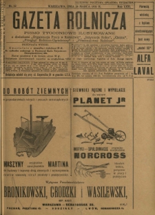 Gazeta Rolnicza : pismo tygodniowe ilustrowane. R. 71, nr 12 (20 marca 1931)