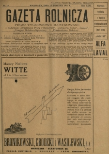 Gazeta Rolnicza : pismo tygodniowe ilustrowane. R. 71, nr 15 (10 kwietnia 1931)