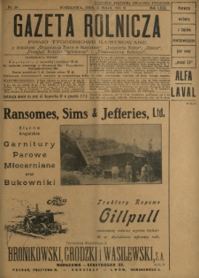 Gazeta Rolnicza : pismo tygodniowe ilustrowane. R. 71, nr 20 (15 maja 1931)