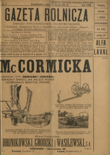 Gazeta Rolnicza : pismo tygodniowe ilustrowane. R. 71, nr 21 (22 maja 1931)
