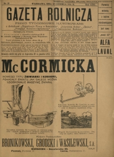Gazeta Rolnicza : pismo tygodniowe ilustrowane. R. 71, nr 25 (19 czerwca 1931)