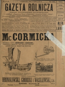 Gazeta Rolnicza : pismo tygodniowe ilustrowane. R. 71, nr 27-28 (10 lipca 1931)
