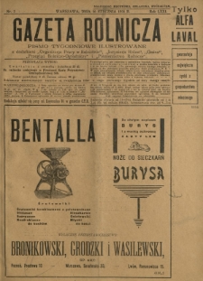Gazeta Rolnicza : pismo tygodniowe ilustrowane. R. 71, nr 3 (16 stycznia 1931)