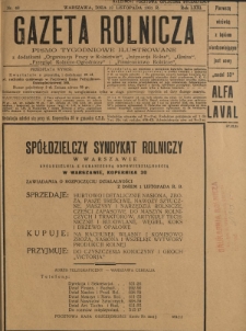 Gazeta Rolnicza : pismo tygodniowe ilustrowane. R. 71, nr 48 (27 listopada 1931)