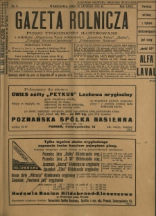 Gazeta Rolnicza : pismo tygodniowe ilustrowane. R. 71, nr 8 (20 lutego 1931)