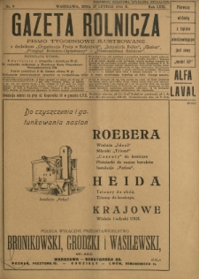 Gazeta Rolnicza : pismo tygodniowe ilustrowane. R. 71, nr 9 (27 lutego 1931)