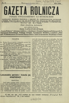 Gazeta Rolnicza : pismo tygodniowe ilustrowane. R. 72, nr 10 (4 marca 1932)