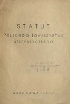 Statut Polskiego Towarzystwa Statystycznego
