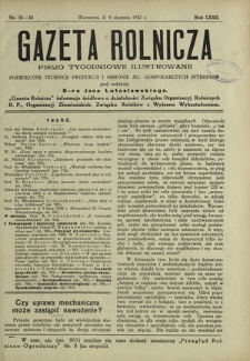 Gazeta Rolnicza : pismo tygodniowe ilustrowane. R. 72, nr 31-32 (5 sierpnia 1932)