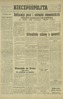 Rzeczpospolita. R. 4, nr 53=905 (23 lutego 1947)