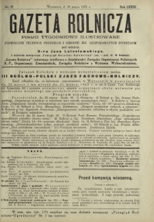 Gazeta Rolnicza : pismo tygodniowe ilustrowane. R. 73, nr 10 (10 marca 1933)