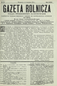 Gazeta Rolnicza : pismo tygodniowe ilustrowane. R. 73, nr 36 (8 września 1933)