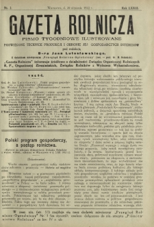 Gazeta Rolnicza : pismo tygodniowe ilustrowane. R. 73, nr 3 (20 stycznia 1933)