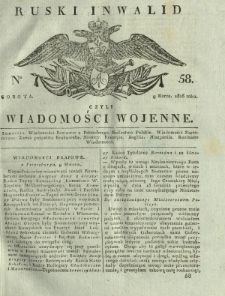 Ruski Inwalid czyli wiadomości wojenne. 1818, nr 58 (9 marca)