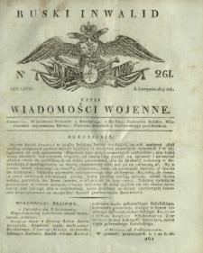 Ruski Inwalid czyli wiadomości wojenne. 1817, nr 261 (3 listopada)
