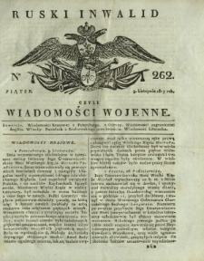 Ruski Inwalid czyli wiadomości wojenne. 1817, nr 262 (9 listopada)