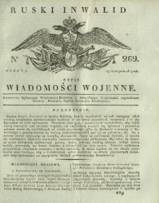 Ruski Inwalid czyli wiadomości wojenne. 1817, nr 269 (17 listopada)