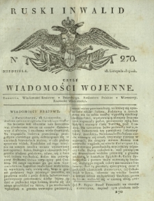 Ruski Inwalid czyli wiadomości wojenne. 1817, nr 270 (18 listopada)