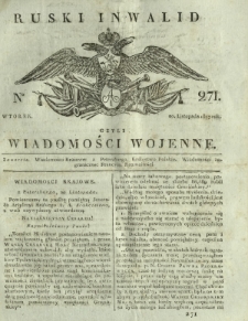 Ruski Inwalid czyli wiadomości wojenne. 1817, nr 271 (20 listopada)