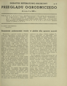 Przegląd Ogrodniczy : organ Małopolskiego Towarzystwa Rolniczego R. 22, Nr 4 (kwiecień 1939). Dodatek Referatowo-Naukowy Nr 2