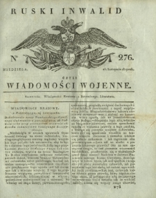 Ruski Inwalid czyli wiadomości wojenne. 1817, nr 276 (25 listopada)