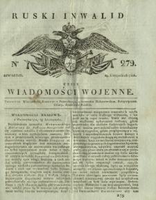 Ruski Inwalid czyli wiadomości wojenne. 1817, nr 279 (29 listopada)