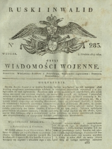 Ruski Inwalid czyli wiadomości wojenne. 1817, nr 283 (4 grudnia)